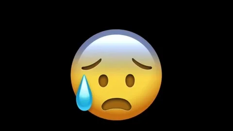 Anxious Face Emoji Stock Footage 329406240