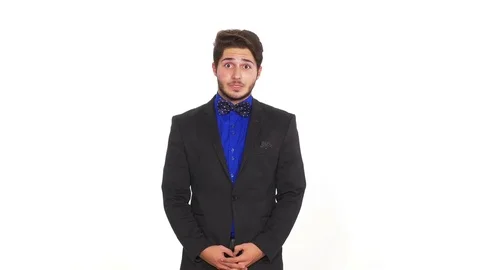 Anxious young man Stock Footage 71440602