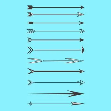 Any different arrows vector set Stock Illustration