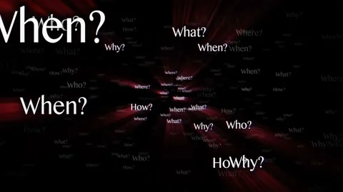 ANY QUESTION Keywords, Five Ws, Animation, Loop Video stock 291823943