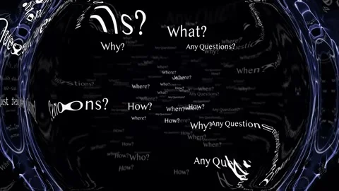 ANY QUESTION Keywords, Five Ws, Animation, Loop Stock Footage 295912888
