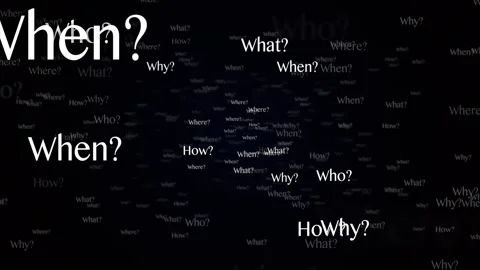 ANY QUESTION Keywords, Five Ws, Animation, Loop Stock Footage 323944357