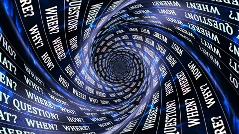 ANY QUESTION Keywords, Five Ws, Animation, Loop Vidéo 330979299