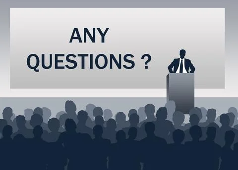 Any questions presentation 스톡 일러스트