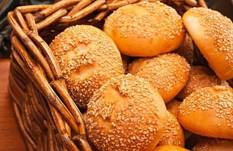 Any small baked bread Stock Photos