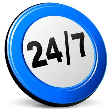 Anytime blue icon Stock Illustration