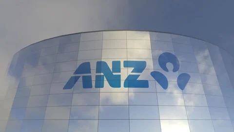 ANZ Bank logo Urban Capitalism The Glass... | Stock Video | Pond5