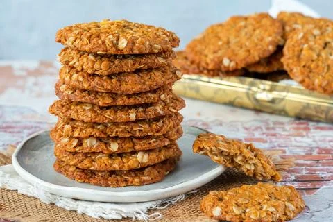 Anzac biscuits Stock Photos