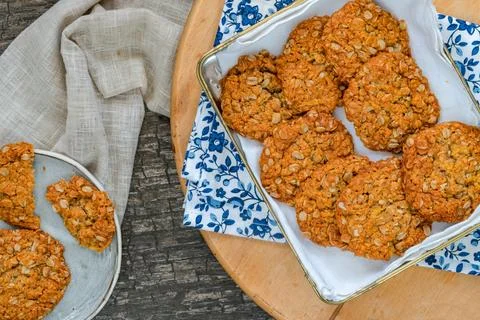 Anzac biscuits Stock Photos