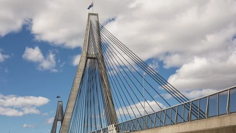 Anzac Bridge Stock Footage 105936059