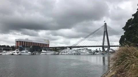 Anzac Bridge traffic Stock Footage 168361490
