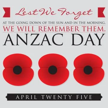 ANZAC DAY Stock Illustration