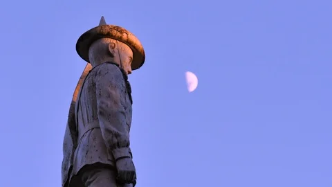 ANZAC day lest we forget war memorial of military soldiers remembrance Stock Footage 88800595