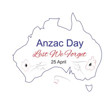 Anzac Day, Lest We Forget Stock Illustration
