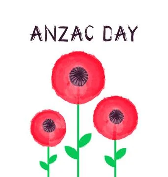 Anzac Day vector card, 25th of April. 스톡 일러스트