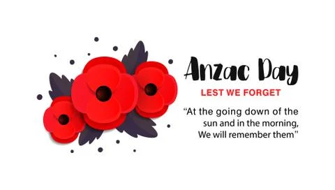 Anzac Day vector card. Stock Illustration