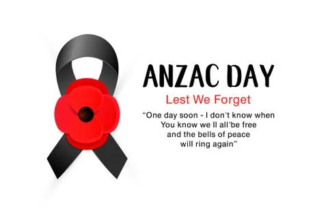 Anzac Day vector card. Lest We forget. 스톡 일러스트