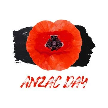 Anzac Day vector card. We will remember them. Stock Illustration