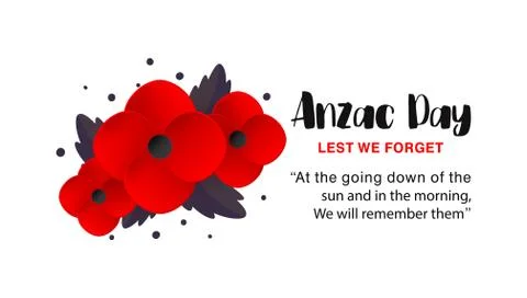 Anzac Day vector poster. Illustrazione stock
