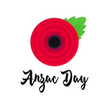 Anzac Day vector poster. Lest We forget. Stock Illustration