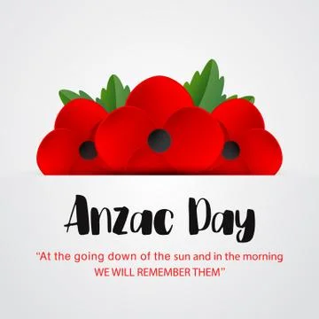 Anzac Day vector poster. Lest We forget. イラスト素材