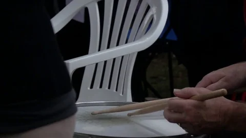 Anzac Parade playing the drums in slow motion Stock Footage 82510185