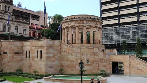 Anzac Square memorial in Australia Stock Footage 149966228