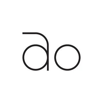 Ao initial letter vector logo icon Stock Illustration