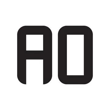 Ao initial letter vector logo icon 库存插图