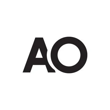Ao initial letter vector logo Stock Illustration