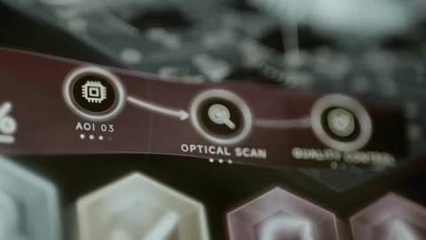 AOI 03 node connects to optical scan Video stock 344098211