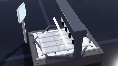 Aoi inspection display fab 3d loop 3D animation seamless loop Stockbeeldmateriaal 341779593