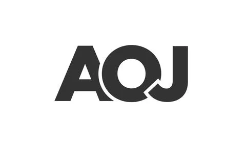 AOJ logo design template with strong and modern bold text. Initial based ve.. 스톡 일러스트