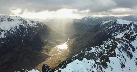 Aonach Eagach drone Stock Footage 172102776