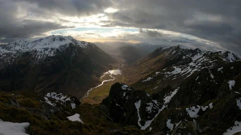 Aonach Eagach time lapse Stock Footage 172416114