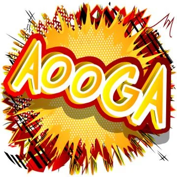 Aooga - Vector illustrated comic book style expression. Stock Illustration