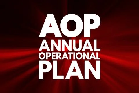 AOP - Annual Operational Plan acronym, business concept background Stock Illustration