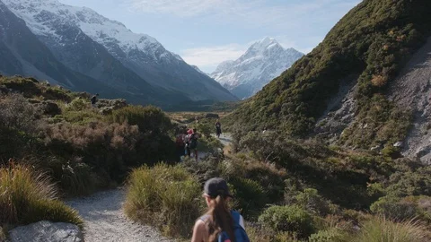 Aoraki Mount. Cook from the Hooker Valley Stock Footage 96404002