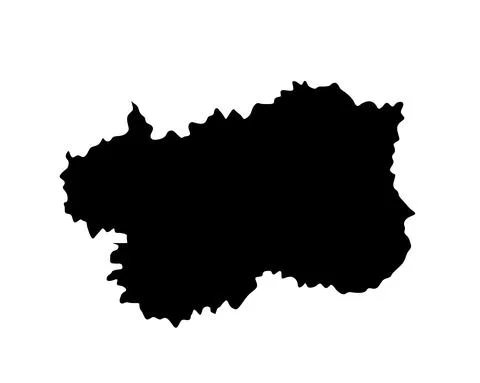 Aosta Valley vector map silhouette illustration Illustrazione stock