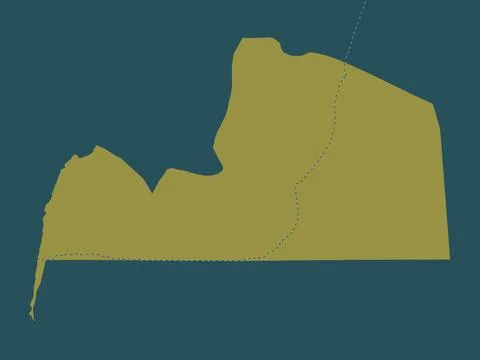 Aousserd, Western Sahara. Solid color shape Stock Illustration