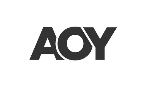 AOY logo design template with strong and modern bold text. Initial based ve.. Illustrazione stock