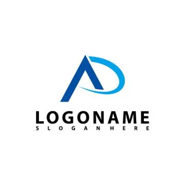 AP Letter Logo Design with Creative Modern Trendy Typography, AR Letter Logo  Stock Illustration