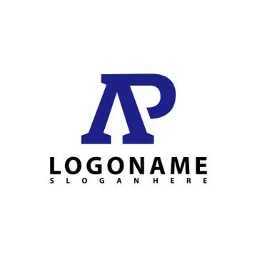 AP Letter Logo Design with Creative Modern Trendy Typography, AR Letter Logo  Stock Illustration