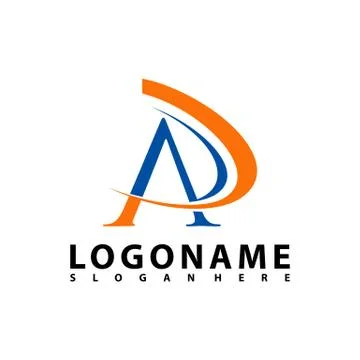 AP Letter Logo Design with Creative Modern Trendy Typography, AR Letter Logo  Stock Illustration