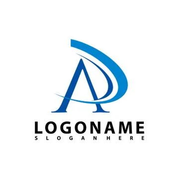 AP Letter Logo Design with Creative Modern Trendy Typography, AR Letter Logo  Stock Illustration