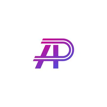 AP letters, vector monogram, logo design Stock Illustration