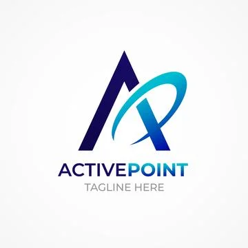 Ap monogram logo template. Stock Illustration