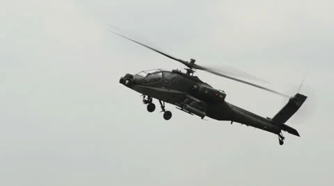 Apache AH-64 Helicopter moving his gun 10968 스톡 동영상 24927850