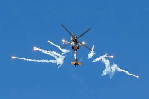 Apache ah-64d solo display team Foto stock
