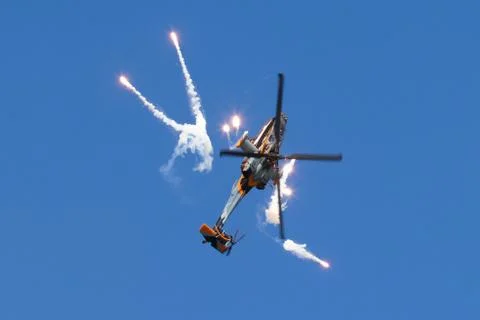 Apache ah-64d solo display team Foto stock